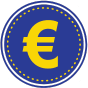 clasic euro coin symbol